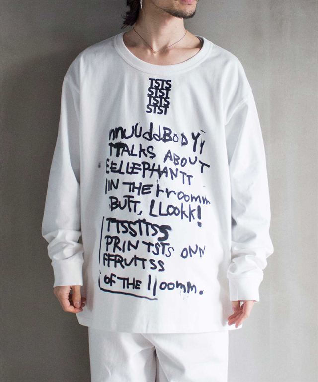 TSTS [exclusive]DRUNKEN DESIGNER'S T-SHIRTS L/S WHITE - Mens