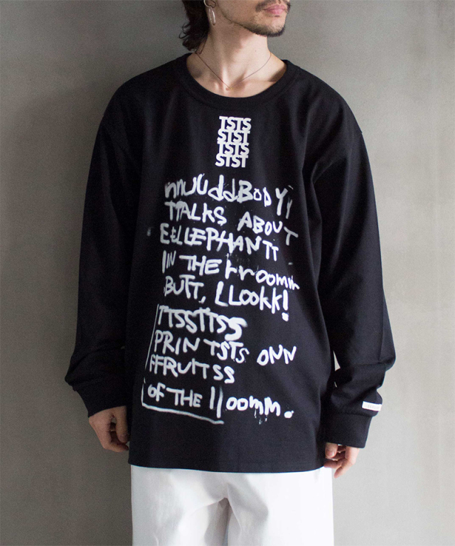 TSTS [exclusive]DRUNKEN DESIGNER'S T-SHIRTS L/S BLACK - Mens