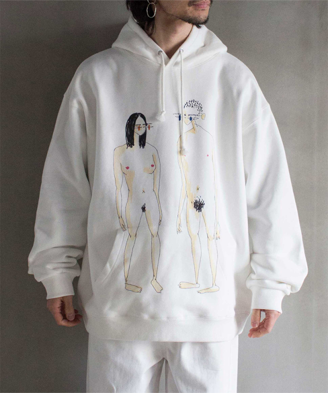 TSTS [exclusive]NNUUDD DRAWING HOODII WHITE - Mens