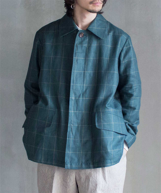 QUILP BERNARD GREEN CHECK - Mens