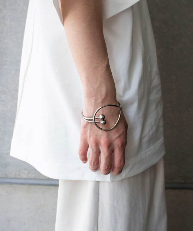 Daniel et Lili 60's Vintage Metal MaiMai Bracelet SILVER