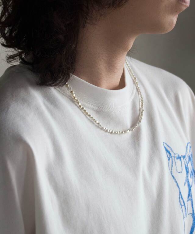 Daniel et Lili 60's vintage verre souffle necklace pearl - Mens