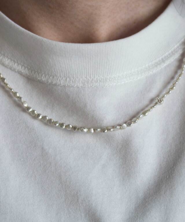 Daniel et Lili 60's vintage verre souffle necklace pearl - Mens