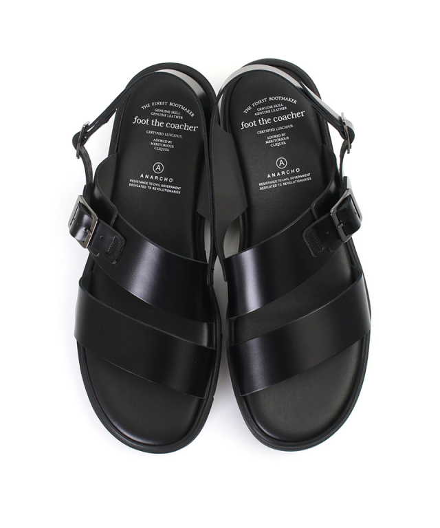 foot the coacher SS BELT SANDALS BLACK - Mens | rroomm