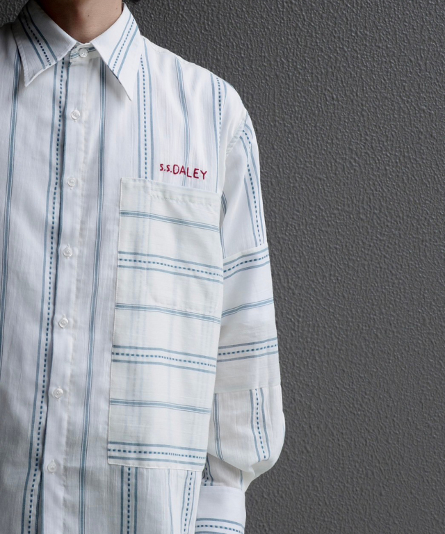 S.S.DALEY JUPP SHIRT BLUE/WHITE - Mens | rroomm onlinestore 
