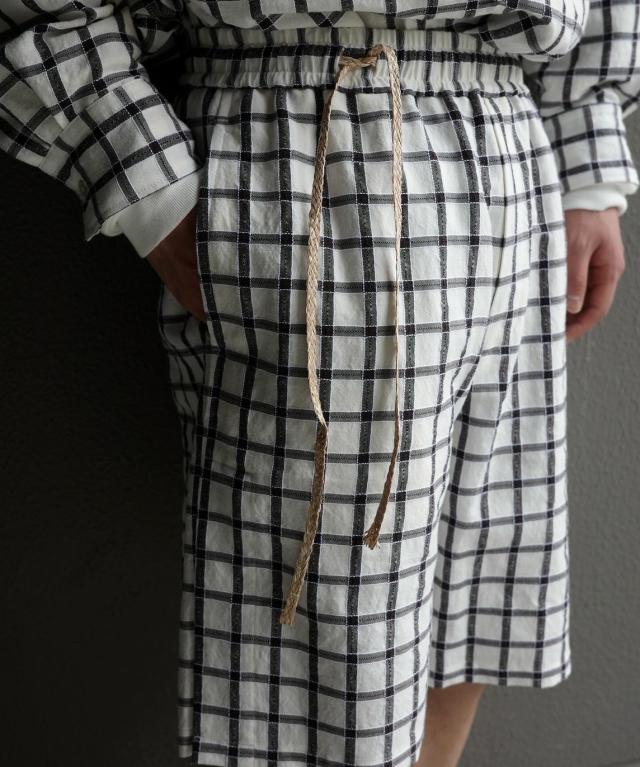 amachi. Phenomenal Check Shorts 未使用 amachi. Phenomenal Check Shorts Off White × Brown - Mens
