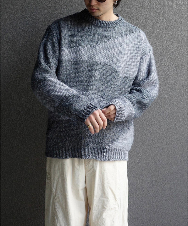 amachi. Swallow's Nest Knit-Clay Blue Gray - Mens