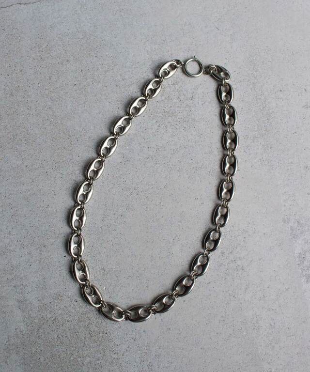 Daniel et Lili 60's vintage volume pignose chain necklase silver - Mens