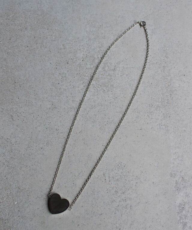 Daniel et Lili 60's vintage heart motif necklace silver - Mens