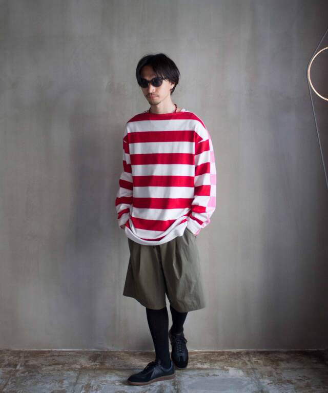 TSTS G.F.G.S DOUBLE SIDED STRIPED SHIRT 2 PINK,PINK,RED AND