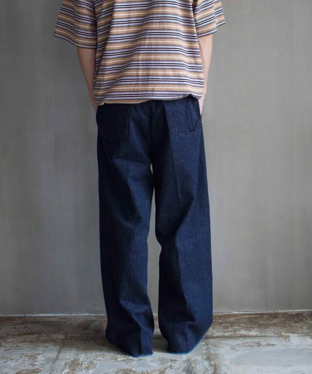 パンツ saby TUCK BAGGY pants made in japan saby - RAP PANTS type tuck baggy -rayon linen mesh fab