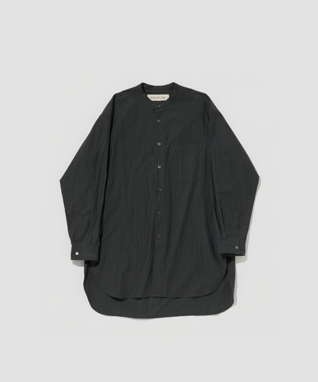 POLYPLOID LONG SHIRT C DARK CHARCOAL - Mens | rroomm onlinestore