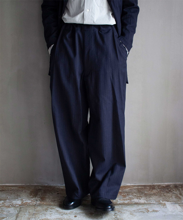 ANTHEM A FLANNEL NO-BRAINTER PANTS NAVY STRIPE - Mens
