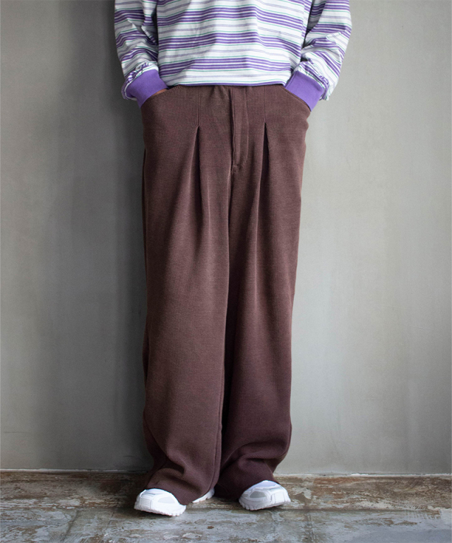 saby WAFFLE EASY PANTS -Pigment Stone Wash AF RICAN BRWON - Mens