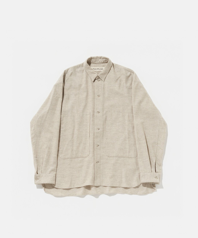POLYPLOID SHIRT JACKET C NATURAL - Mens | rroomm onlinestore
