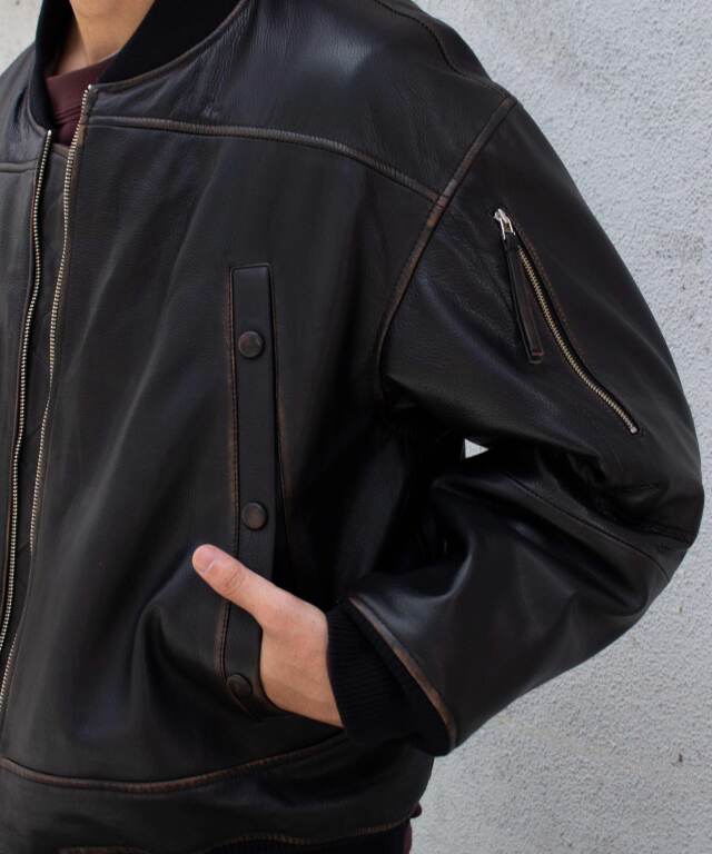 CCU｜BOMBER JACKET #BLACK 牛革 CCU｜BOMBER JACKET #BLACK 牛革 CCU｜BOMBER JACKET #BLACK 牛革