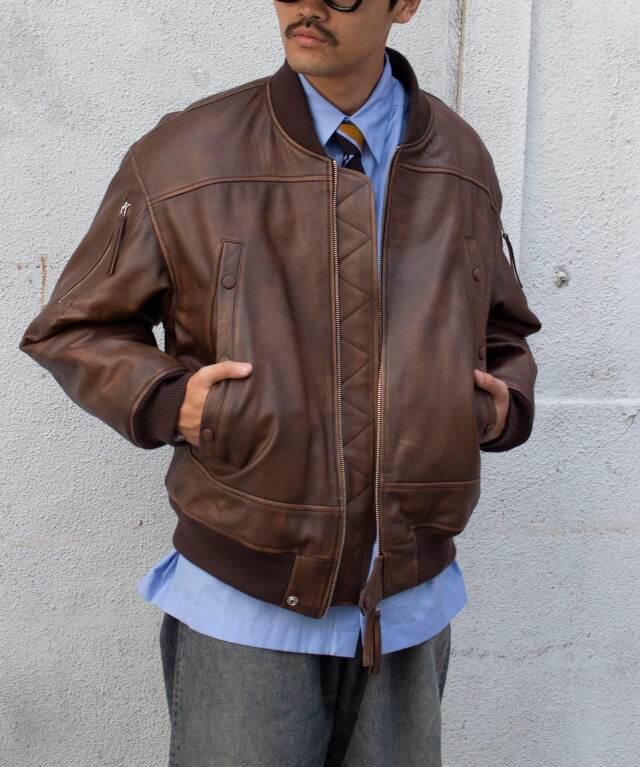 CCU BOMBER JACKET BROWN - Mens | rroomm onlinestore（ルーム