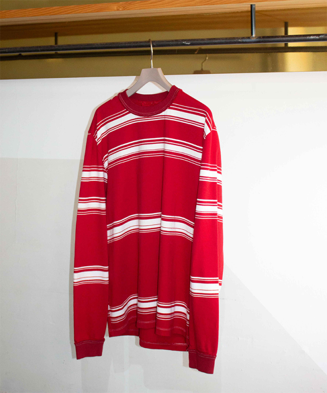 CAMIEL FORTGENS BIG TEE LS RED/WHITE - Mens