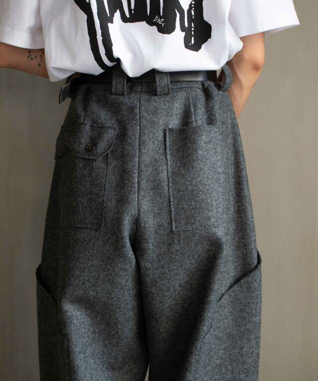 amachi. Coverd Baggy Mix gray - Mens | rroomm onlinestore（ルーム