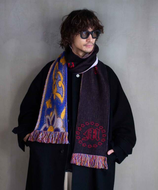 【サイズ交換ＯＫ】 Scarf Rendered YORK NEW MONTMARTRE MULTI rroomm | Mens - 小物