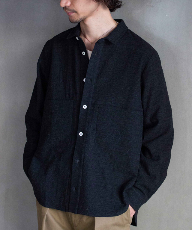 トール 激レア クイルプ コットンシャツ QUILP Shirts C.GREY - Mens | rroomm onlinestore（ルーム オンライン