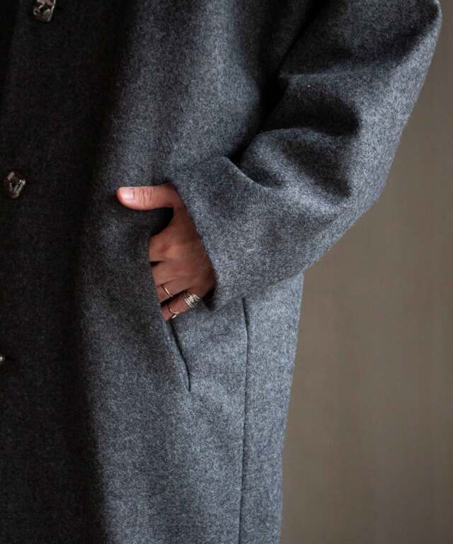 amachi. Coverd Coat [× Elise Gettliffe] Mix Gray - Mens