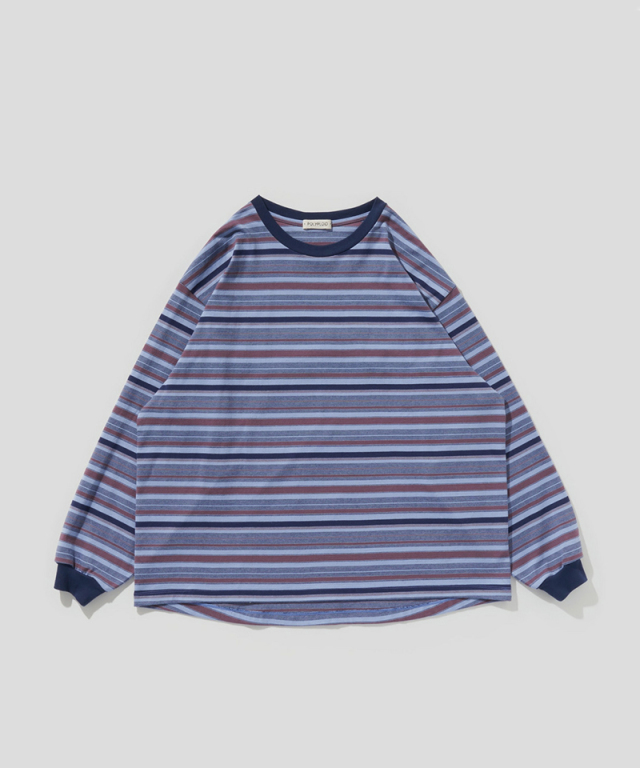 POLYPLOID OVERSIZE LONGSLEEVE B PURPLE/NAVY - Mens