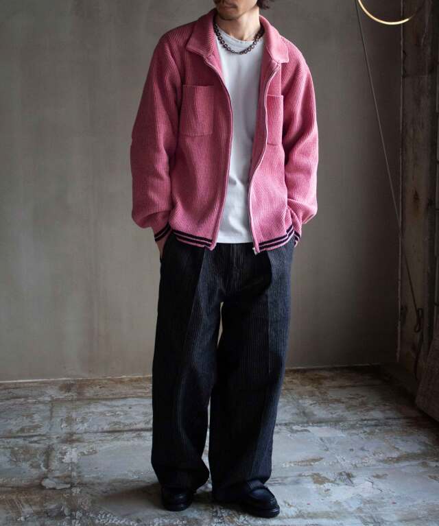 PHINGERIN CORDY KNIT JACKET A:PINK - Mens | rroomm