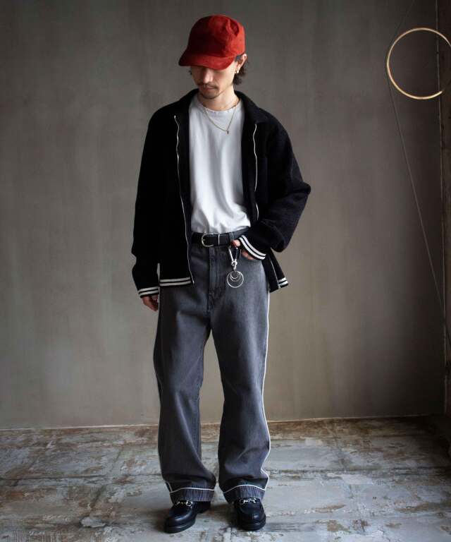 PHINGERIN CORDY KNIT JACKET B:BLACK - Mens | rroomm