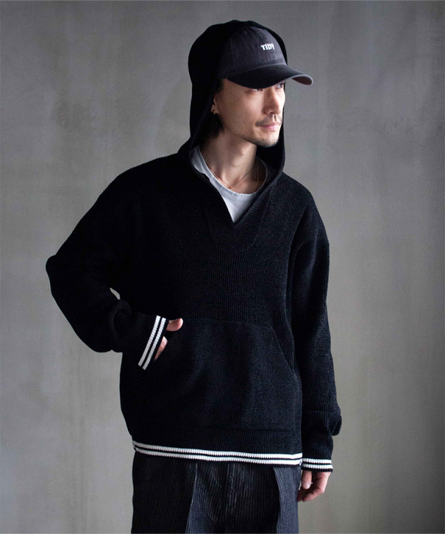 PHINGERIN CORDY KNIT MEXPARKA B:BLACK - Mens