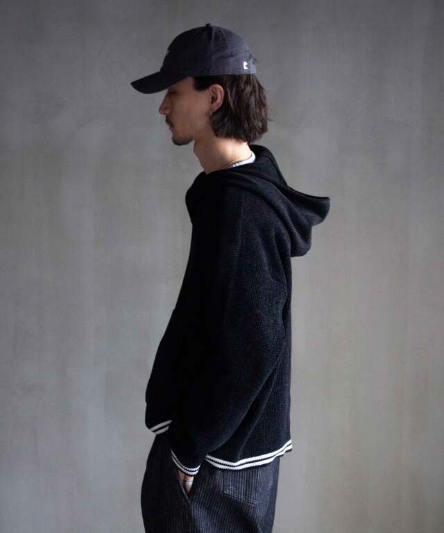 PHINGERIN CORDY KNIT MEXPARKA B:BLACK - Mens | rroomm onlinestore