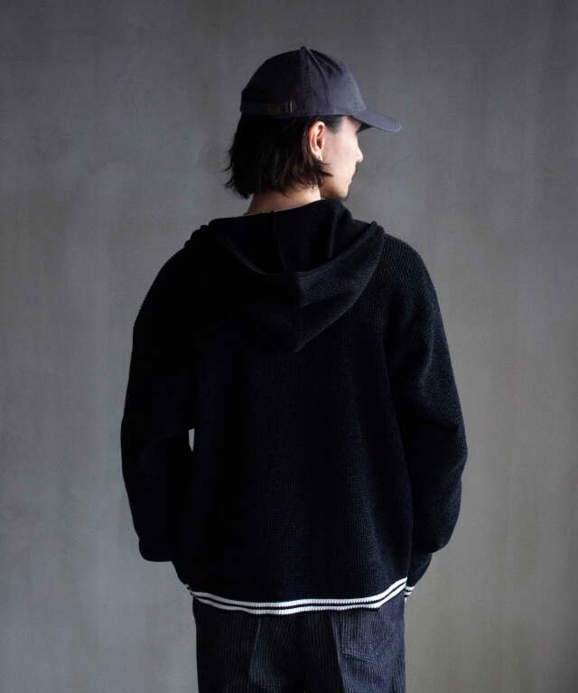 PHINGERIN CORDY KNIT MEXPARKA B:BLACK - Mens | rroomm onlinestore