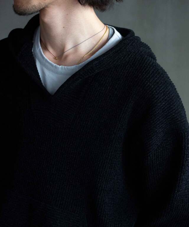 PHINGERIN CORDY KNIT MEXPARKA B:BLACK - Mens | rroomm onlinestore