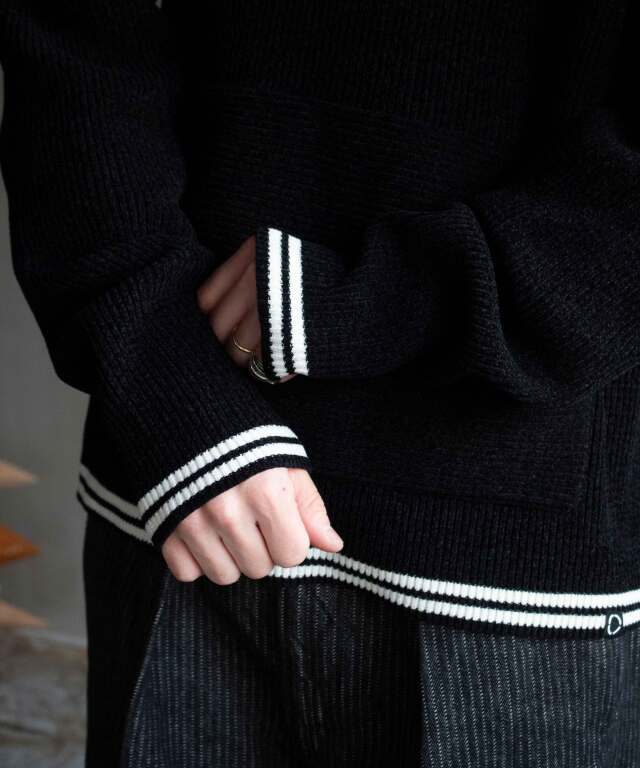 PHINGERIN CORDY KNIT MEXPARKA B:BLACK - Mens | rroomm onlinestore