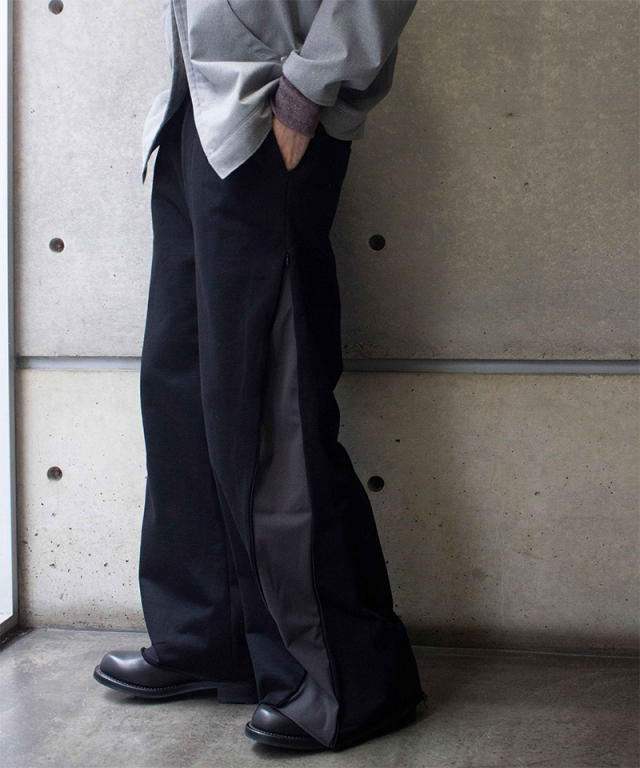 saby NEW RIB BAGGY PANTS-60/10 French Terry BLACK/05 - Mens