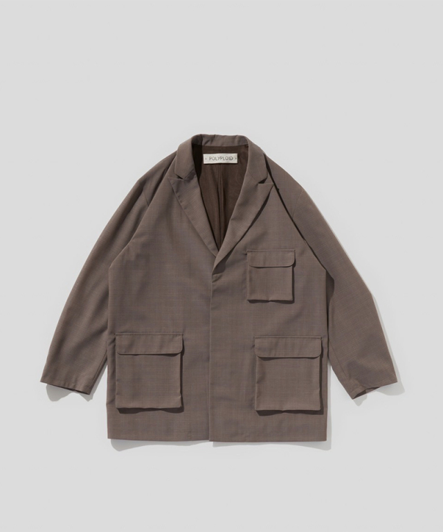 POLYPLOID LONG JACKET C STONE - Mens