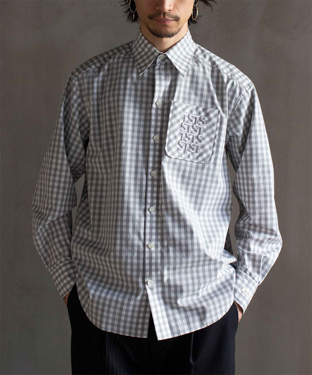 TSTS TSTS GINGHAM SHIRT GRAY GINGHAM - Mens | rroomm onlinestore