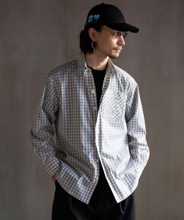 TSTS TSTS GINGHAM SHIRT GRAY GINGHAM - Mens | rroomm onlinestore