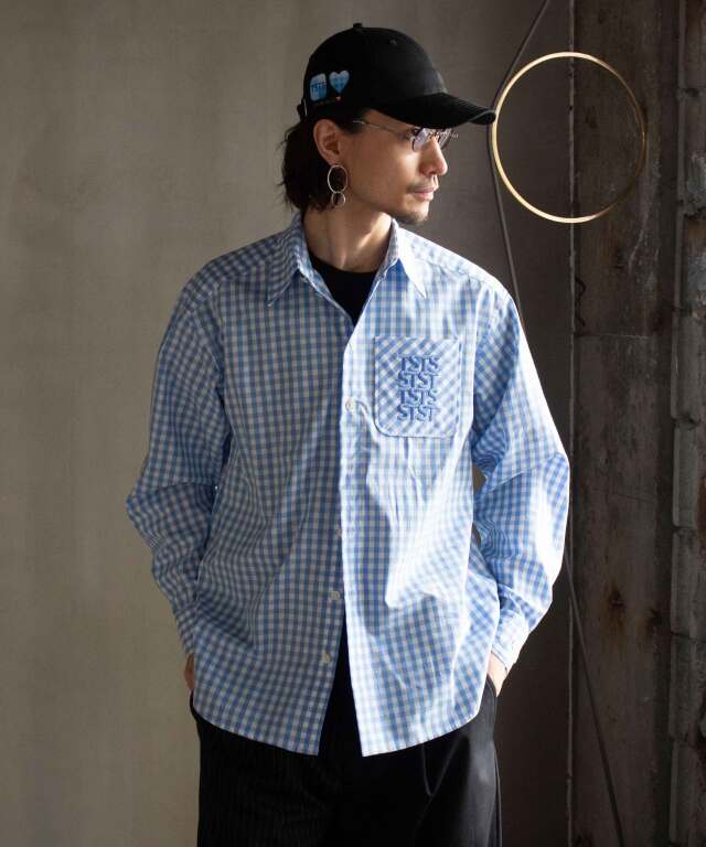 TSTS ギンガム チェック シャツGINGHAM SHIRT L TSTS ギンガムチェックシャツ | 二面性デザイン - Revolution