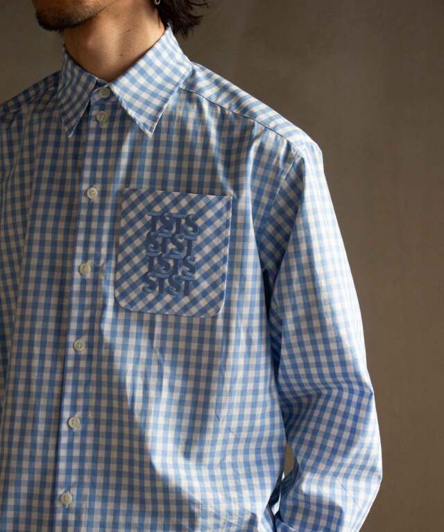TSTS TSTS GINGHAM SHIRT SAXE BLUE GINGHAM - Mens | rroomm