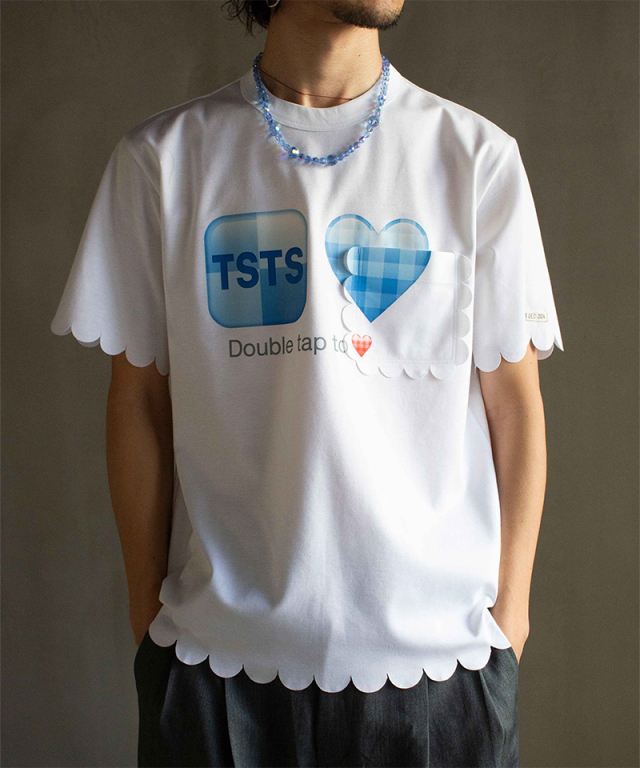 TSTS SPEECH BUBBLES POCKET T-SHIRT EMOJI ON WHITE - Mens