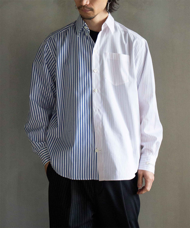 TSTS LEFT RIGHT SHIRT RED AND BLUE STRIPE - Mens