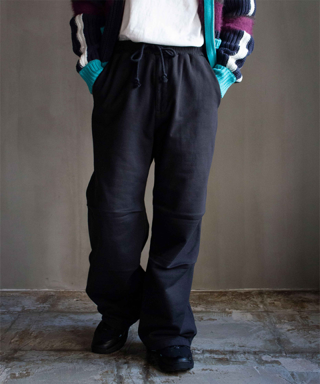 MATSUFUJI Wide Sweat Pants CHARCOAL - Mens | rroomm onlinestore