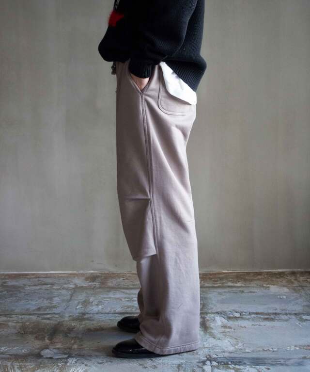 MATSUFUJI Wide Sweat Pants GREIGE - Mens | rroomm onlinestore