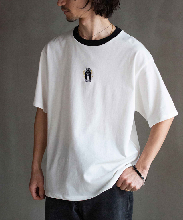 ANTHEM A "Athena" EMBROIDERY T-SHIRTS OFF WHITE - Mens