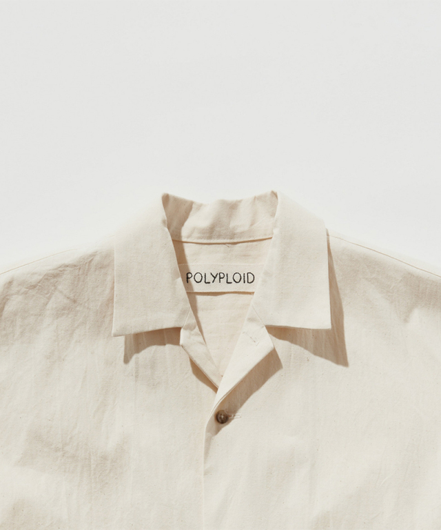 POLYPLOID OPEN COLLAR SHIRT A OFF WHITE - Mens | rroomm