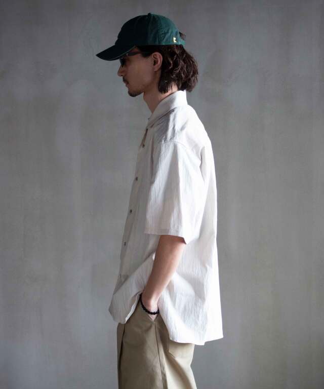 POLYPLOID OPEN COLLAR SHIRT A OFF WHITE - Mens | rroomm