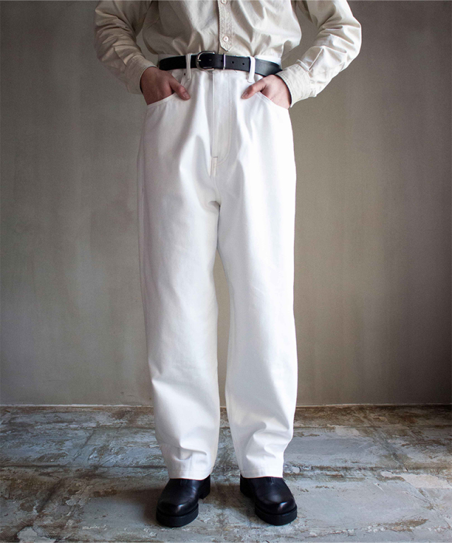 saby TYPE01 RIGID-12.5oz Bingo Denim- WHITE - Mens