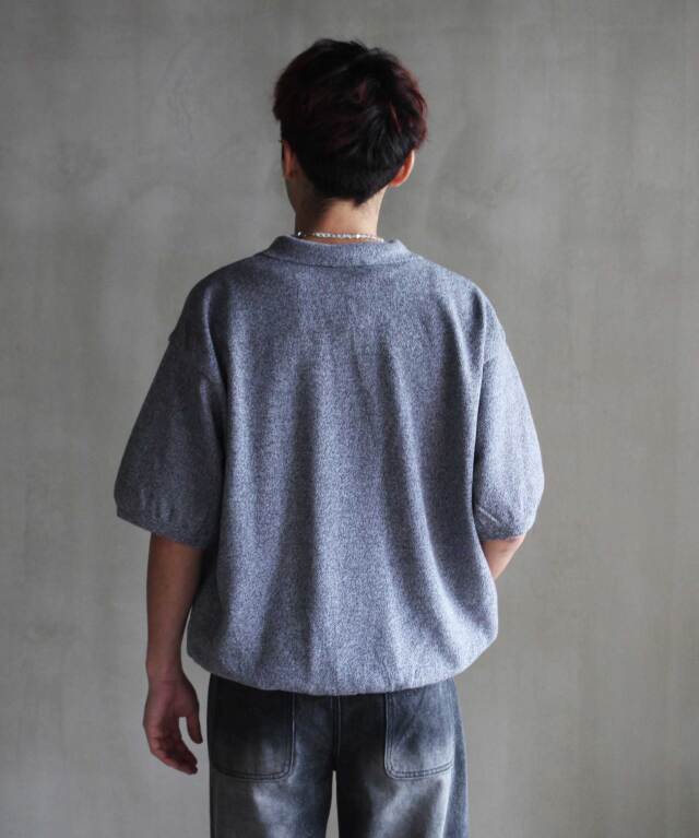 crepuscule Moss Stitch Polo D.Gray - Mens | rroomm onlinestore