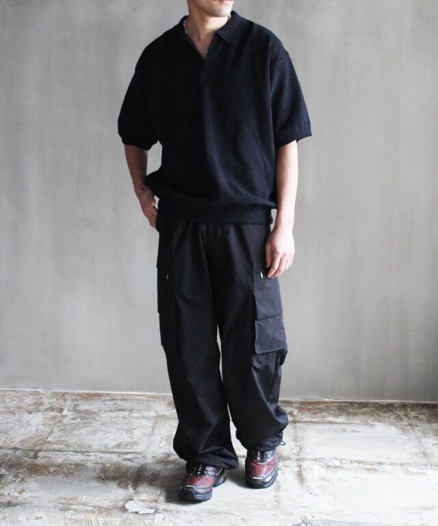 crepuscule Moss Stitch Polo サイズ1 ブラック crepuscule / Moss Stitch Polo BLACK – CASDAY / キャスデイ